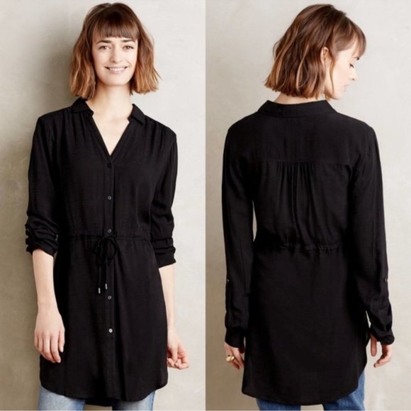 Anthropologie Dresses & Skirts - HD in Paris Anthropologie carmina black shirt tunic dress size extra small XS